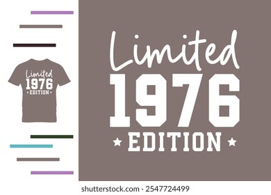 Limited 1976 edition t shirt design