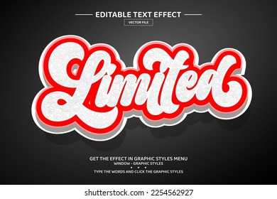 Limited 3D editable text effect template