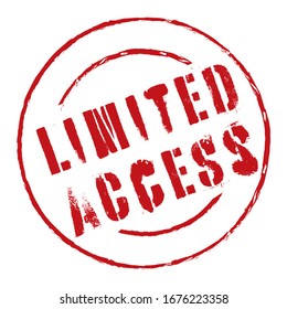 limited access stamp isolated on a white background