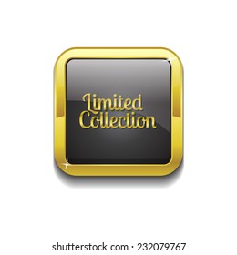 Limited Collection Gold Vector Icon Button
