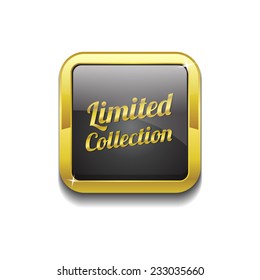 Limited Collection Gold Vector Icon Button