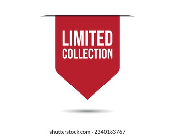 limited collection red vector banner illustration isolated on white background