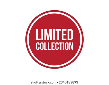 limited collection red vector banner illustration isolated on white background