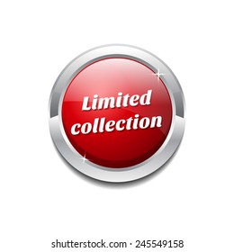 Limited Collection Red Vector Icon Button