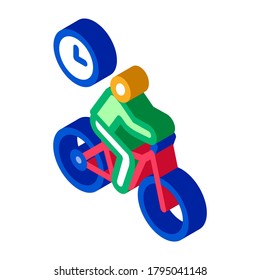 limited cycling time icon vector. isometric limited cycling time sign. color isolated symbol illustration