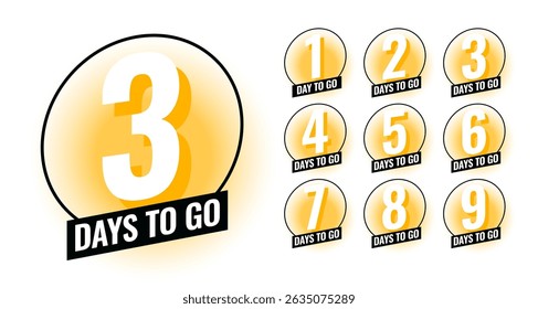 limited days left countdown sticker template for online or retail store vector