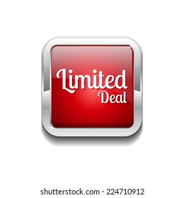 Limited Deal Red Vector Icon Button