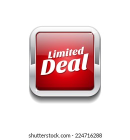 Limited Deal Red Vector Icon Button
