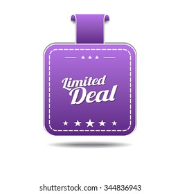 Limited Deal Violet Vector Icon Design