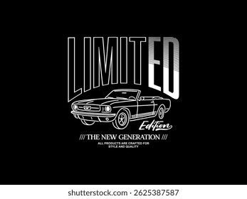 limited, design t-shirt streetwear clothing, vector typography, perfect for modern apparel