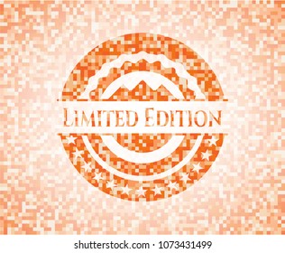  Limited Edition abstract orange mosaic emblem