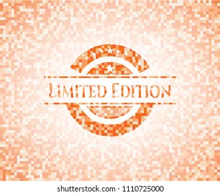  Limited Edition abstract orange mosaic emblem