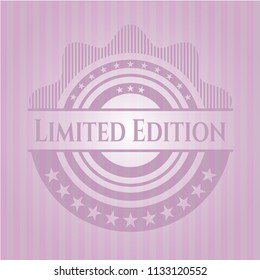 Limited Edition badge with pink background
