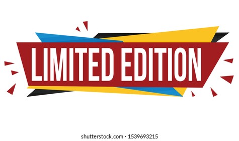 Limited edition banner design on white background, vector illustration