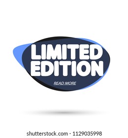 Limited Edition, bubble banner design template, app icon, vector illustration