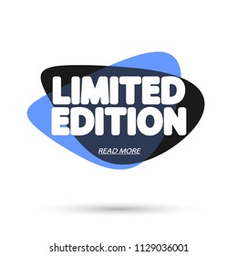 Limited Edition, bubble banner design template, app icon, vector illustration