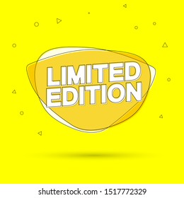 Limited Edition, bubble banner design template, app icon, vector illustration
