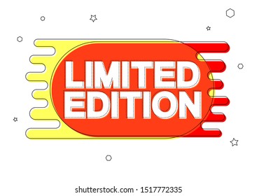 Limited Edition, bubble banner design template, app icon, vector illustration