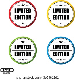Limited edition, Button, label and sign - Vector illustration