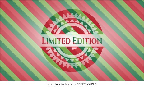 Limited Edition christmas colors emblem.