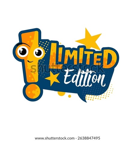 limited edition — colorful vector sticker, label, badge illustration