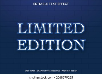 limited edition editable text effect with abstract and premium style use for business logo and brand