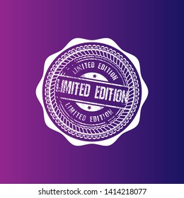limited edition emblem. stamp with shadow.label,sticker 