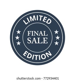 limited edition flat badge on white background. Vector illustration