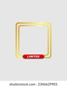 Limited edition frame icon vector for business