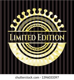 Limited Edition gold badge. Vector Illustration. Detailed.