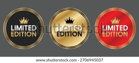 Limited Edition Gold Badge Vector