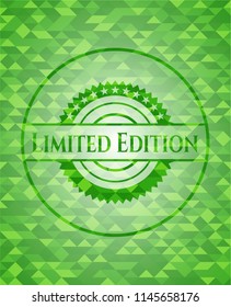 Limited Edition green mosaic emblem