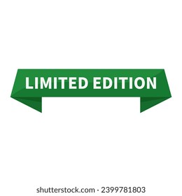 Limited Edition In Green Rectangle Ribbon Shape For Sale Promotion Business Information Marketing Social Media
