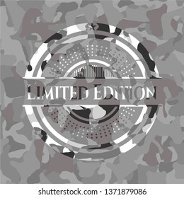 Limited Edition grey camo emblem