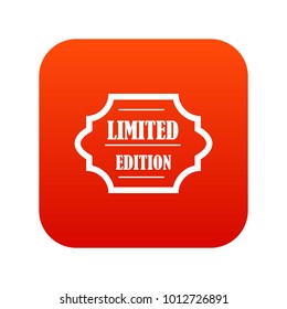 Limited edition icon digital red for any design isolated on white vector illustration