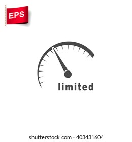 limited edition icon, vector limited offer sign, isolated speed internet silhouette