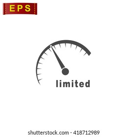 limited edition icon, vector limited offer sign, isolated speed internet silhouette