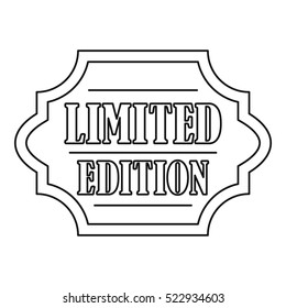 Limited edition label icon. Outline illustration of limited edition label vector icon for web