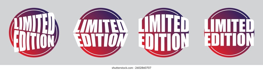 Limited edition label set icon, vector illustration