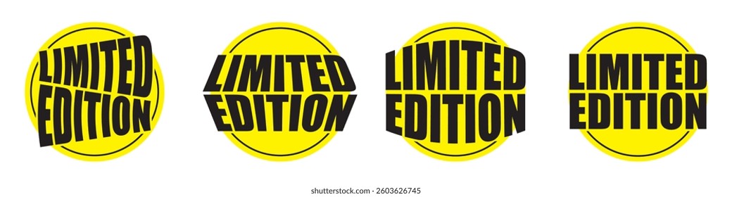 Limited edition label set icon, vector illustration