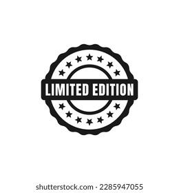 Etiqueta de edición limitada o vectores de estampado de edición limitada aislados en estilo plano. La mejor etiqueta de edición limitada para el elemento de diseño de empaquetado de productos. Vector de estampado de edición limitada aislado.
