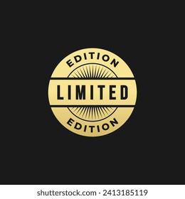 Etiqueta de edición limitada o vector de estampado de edición limitada aislado. Mejor etiqueta de edición limitada para el elemento de diseño de empaquetado de productos. Vector de estampado simple de edición limitada aislado.