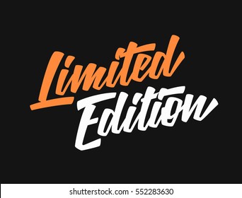 Limited Edition Lettering Vector Illustration