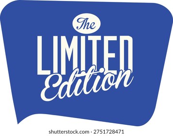 The limited edition logo on a blue background