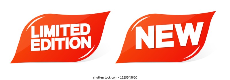 Limited Edition and New banners design template, promotion tags, vector illustration