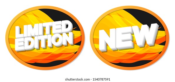 Limited Edition and New banners design template, promotion tags, vector illustration