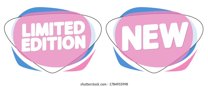 Limited Edition and New banners design template, promotion tags, vector illustration