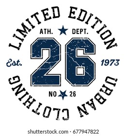 Limited Edition No. 26 Tee Design For Print