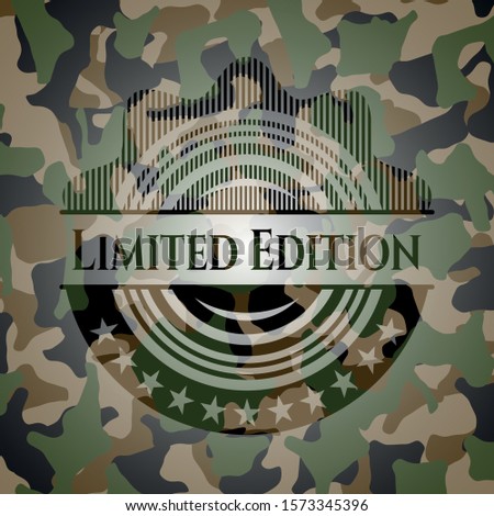 Limited Edition on camouflage pattern. Vector Illustration. Detailed.