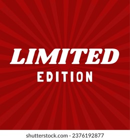 Limited edition on red background